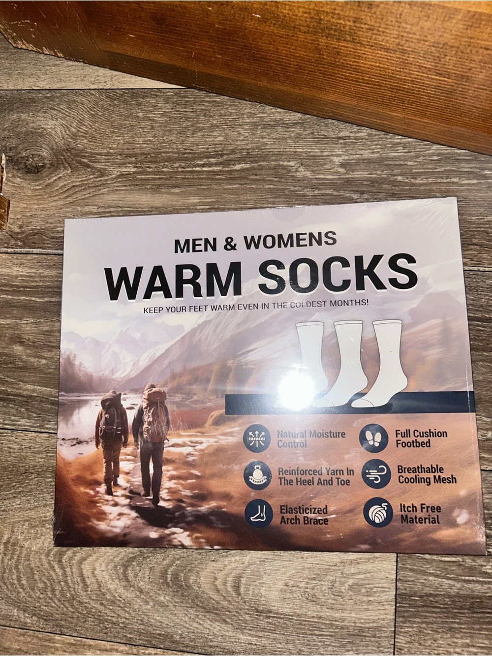 Warm Socks - Neutral Brown/Cream - Unbranded